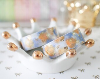 Mid Autumn Bloom Bow Washi with Gold Foiling - Bow/Ribbon/Planner Goods/Stationery/Washitape/Craft/Plannergirl/