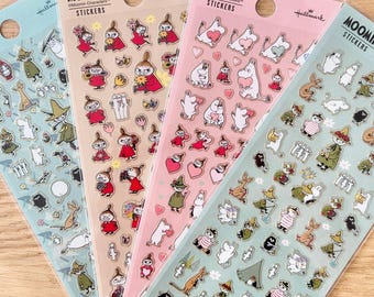 Japan Hallmark Moomin Valley Foil seal stickers, craft supply, planner sticker