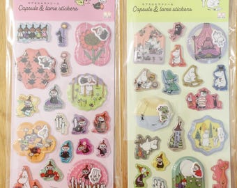 Moomin Little My Capsule & Glitter Stickers Seal, 3D Sticker, craft supply, stationery