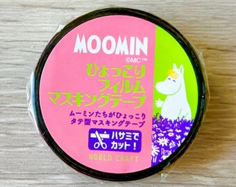 WORLD CRAFT Planner Stickers Moomin Film Clear Tape Flower Garden Knickknacks/craft supply