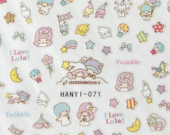 Little Twin Star Nail Art Sticker, nail sticker, craft supply