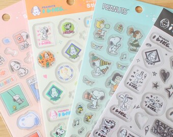 Peanuts Snoopy 3D Holosilver Foil Sticker, craft supply, stationery