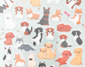 Dog puppy planner sticker, journal sticker, craft supplies