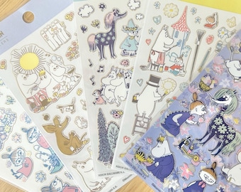 Japan Hallmark Moomin Characters Foil seal stickers, craft supply, planner sticker