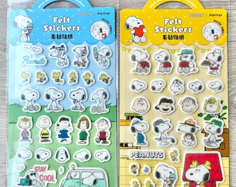 Peanuts Snoopy Felt stickers, craft supply, planner sticker