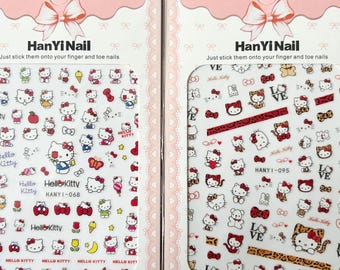 Hello Kitty Nail Art Sticker, craft supply, nail sticker