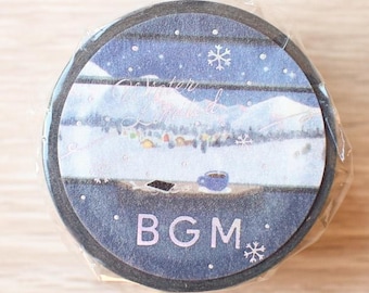 BGM Winter Limited* Snow Viewing Sleeping Train washi tape/masking tape/planner/journal/craft supply