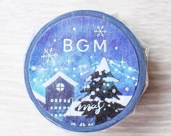 BGM Christmas Twinkling Night washi tape/masking tape/planner/journal/craft supply