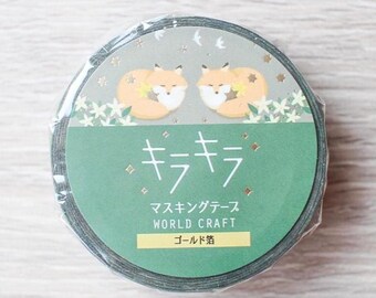 World Craft Fox Starry Night Floral washi tape/masking tape/planner/journal/craft supply
