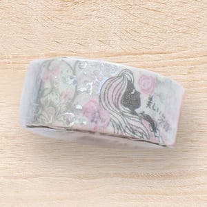 Shinzi Katoh Grimm&#39;s Fairy Tale - Sleeping Beauty/ holosilver glitter foil washi tape/masking tape/planner/journal/craft supply