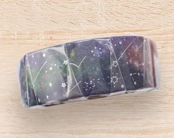 Saien - Planetarium Silver Foil/masking tape/planner/journal/craft supply