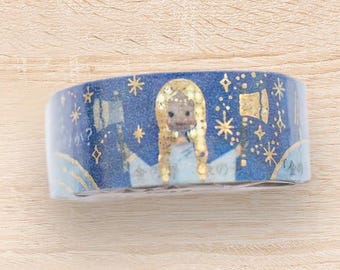 Shinzi Katoh Fairy Tale - The Golden Axe /hologold glitter foil washi tape/masking tape/planner/journal/craft supply