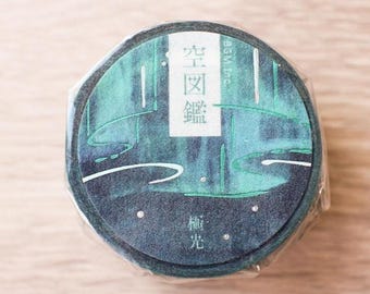 BGM Sky Illustrated Book * Polar Light Aurora washi tape/masking tape/planner/journal/craft supply