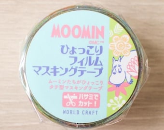 WORLD CRAFT Planner Stickers Moomin Film Clear Tape Flower CL Knickknacks/craft supply