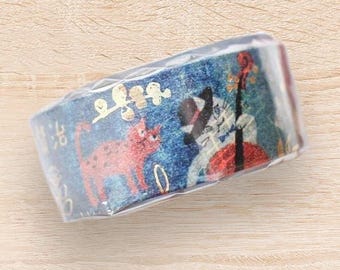 Shinzi Katoh Gauche the Cellist 3 Hologold foil washi tape/masking tape/planner/journal/craft supply