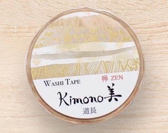 Kimono Beauty - Japanese Style Michinaga gold foil washi tape/floral masking tape/planner/journal/craft supply