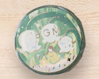 BGM Language of Flower Lily of the valley Gold Foil washi tape/masking tape/planner/journal/craft supply