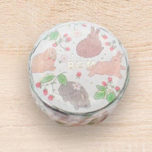 BGM Gold Foil RABBIT COUNTRY - Forest washi tape/masking tape/planner/journal/craft supply
