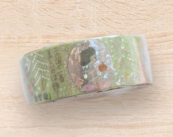 Shinzi Katoh Grimm's Fairy Tale - Snow White/ holosilver glitter foil washi tape/masking tape/planner/journal/craft supply