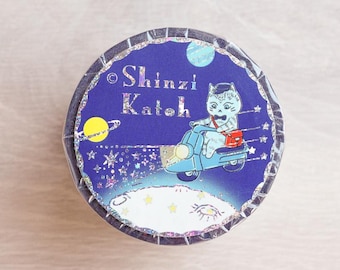 Shinzi Katoh Event Limited Space Cats Universe set of 2 washi tape/masking tape/planner/journal/craft supply