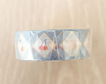 Saien - Cherry Gold Foil washi tape/masking tape/planner/journal/craft supply