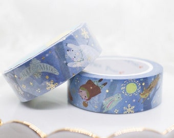 Winter Pals Washi (Gold Foil) - Christmas, X'mas, Winter, Animal