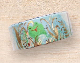 Shinzi Katoh Frog Rubber Shoes Hologold foil washi tape/masking tape/planner/journal/craft supply