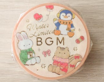 BGM Winter Limited - Animals Preparing for Winter washi tape/masking tape/planner/journal/craft supply