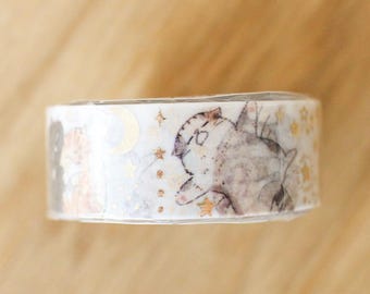 Shinzi Katoh My Dear Cats Happy Nap foil washi tape/masking tape/planner/journal/craft supply