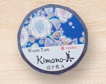 Kimono Beauty - Japanese Textile Art Gold Foil washi tape/floral masking tape/planner/journal/craft supply