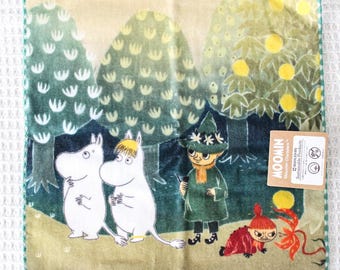 Moomin Characters Mysterious Forest Mini Hand Towel, Small Towel, Cotton Towel
