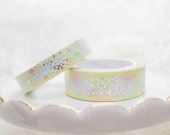 Candy Colour Galaxy Set (15mm+10mm) with Champagne Gold + Holo Silver Foiling- Bow/Ribbon/Planner Goods/Stationery/Washitape/Craft/journal