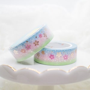 Sakura Flake 2.0 with Holo Silver + Champagne Gold Foil - cherry blossom, floral