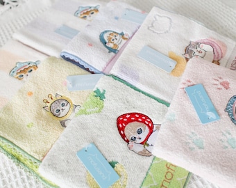 Mofusand Cat Mini Hand Towel, Small Towel, Cotton Towel, Face Cloth