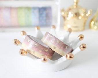 Neabowlitan Gold Foil Bow Washi Tape - Bow/Ribbon/Planner Goods/Stationery/Washitape/Craft/Plannergirl/