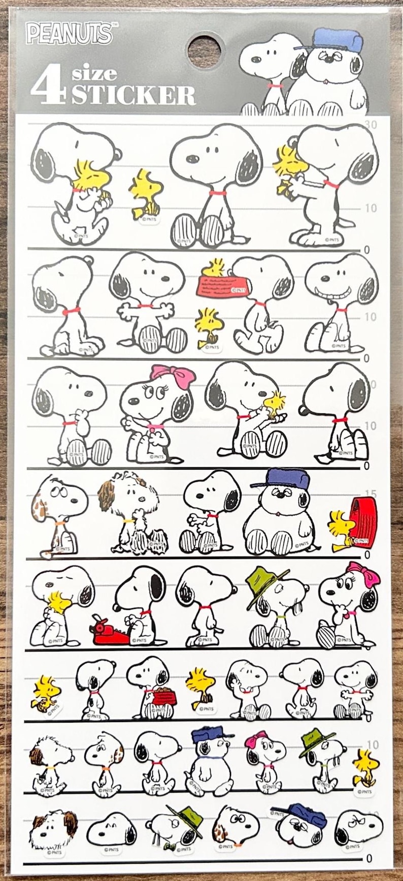 Peanuts Snoopy 4 Size Stickers, craft supply,scrapbooking supply, planner D