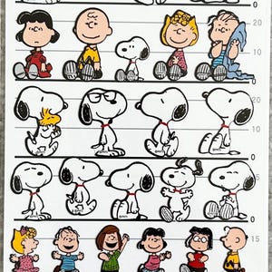 Peanuts Snoopy 4 Size Stickers, craft supply,scrapbooking supply, planner C