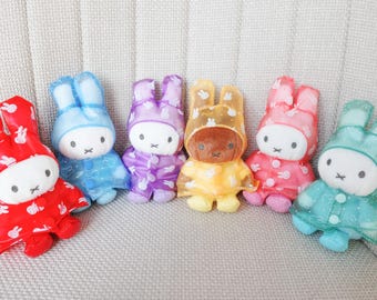 Miffy Rain Coat Series Plush Doll Keychain