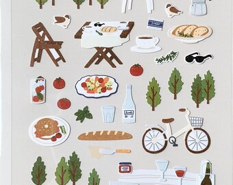 Suatelier in the garden relax happy life planner sticker, journal sticker, craft supplies