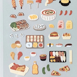 Suatelier Korea party food sushi food trip series planner sticker, journal sticker, craft supplies