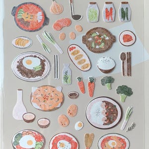 Suatelier Korea food sushi food trip series planner sticker, journal sticker, craft supplies