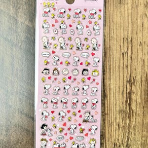 Japan Hallmark Peanuts Snoopy Foil Seal Stickers, Craft Supply, Planner ...
