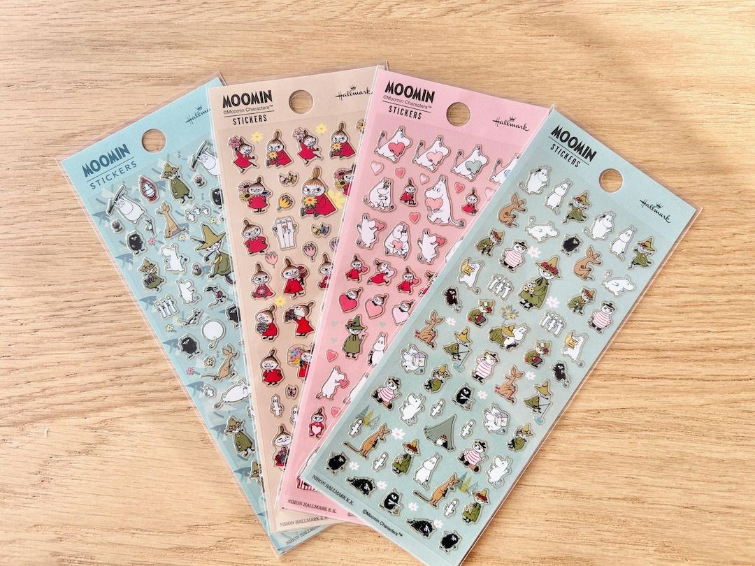 Japan Hallmark Moomin Valley Foil Seal Stickers, Craft Supply, Planner Sticker - Etsy