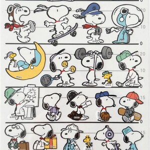 Peanuts Snoopy 4 Size Stickers, craft supply,scrapbooking supply, planner A