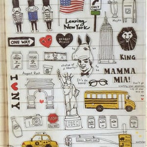 Suatelier USA United States world travel series planner sticker, journal sticker, craft supplies