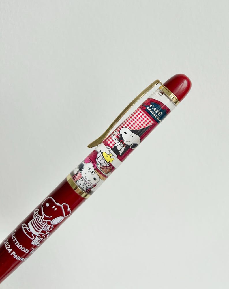 Floating Peanuts Snoopy Gel Pen Ballpoint Pen, craft supplies, stationery Red