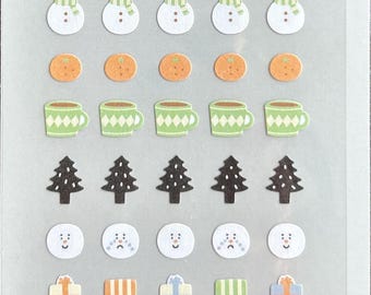 Suatelier winter christmas deco mini series planner sticker, journal sticker, craft supplies