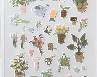 Suatelier Flower Cafe,Gardening,Flower sticker,Plant sticker,Garden, planner