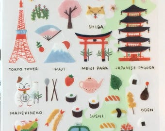Suatelier Japan Tokyo world travel series planner sticker, journal sticker, craft supplies