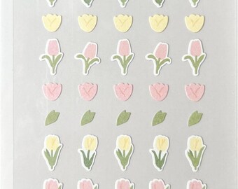 Suatelier tulip flower deco mini series planner sticker, journal sticker, craft supplies